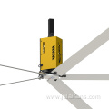 Large silent ceiling fan for commercial venues